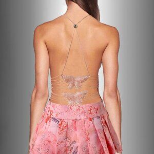 Women’s Sexy Backless Print Dress